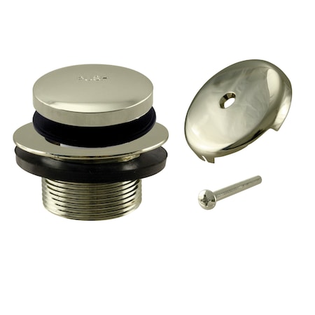 Westbrass 1-1/2" Tip-Toe Bathtub Drain Trim Set with One-Hole Overflow, Polished Brass D93-01